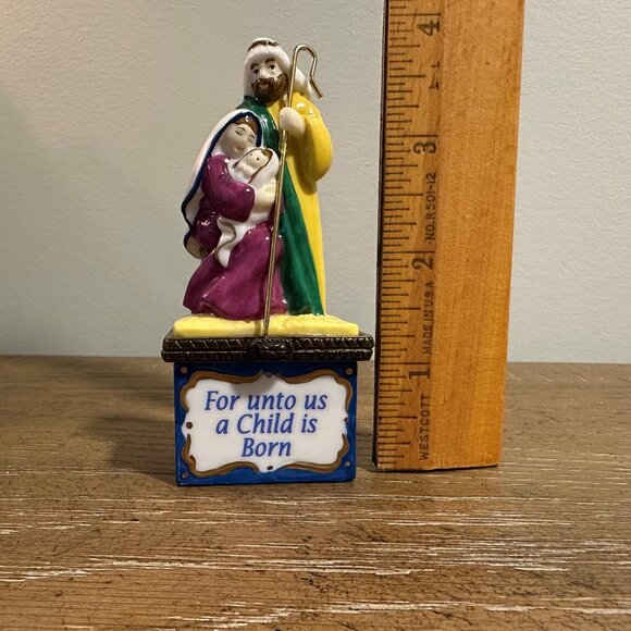 NEW Midwest of  Cannon Falls HOLY FAMILY Hinged Box - Picture 2 of 10